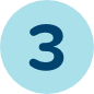 light blue circle with number 3